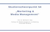Studienschwerpunkt S4 „Marketing & Media Management“ · Content Marketing als Fundraising-Instrument für Non-Profit-Organisationen: Eine expertengestützte Analyse ... - Vorlesung