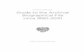 University of Chicago Library Guide to the Archival ... · The file includes biographical data sheets, curriculum vitae, obituaries, press releases, articles, and news clippings.Some