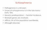 Schizophrenia · antipsychotic drug does Drug profile Basal ganglia Control of movement Extrapyramidal (motor) side effects: DA deficiency Less with 2nd gen. None with clozapine or
