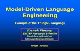 Example of the ThingML language - Universitetet i oslo€¦ · Programming languages Domain specific languages Modelling languages Who is the user? What is the purpose? INF5120 –