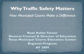 Why Traffic Safety Matters Materials... · 2009-10-13 · Texas Municipal Courts Education Center Regional Program AY 2009 V. 1.08.09 Why Traffic Safety Matters How Municipal Courts