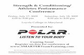 Strength & Conditioning/ Athletes Performance Conferencestrengthcoach.com/lc_clinic_09.pdf · All camps, clinics, and conferences are in accordance with NCAA Bylaw 13.12.1. The conference