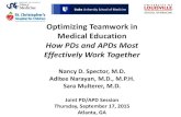 Optimizing Teamwork in Medical Education How …...Optimizing Teamwork in Medical Education How PDs and APDs Most Effectively Work Together Nancy D. Spector, M.D. Aditee Narayan, M.D.,