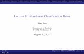 Lecture 9: Non-linear Classification Ruleslee/784/lectures/784Lecture9.2017… · IntroductionData setsAdditive modelsNeural NetsClassi cation TreesSupport vector machinesBoosting