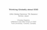 UNU Global Seminar 7th Sessionarchive.unu.edu/gs/files/2008/th/TH08_Hopkins_ppt2.pdf · 2019-04-16 · Thinking Globally about ESD UNU Global Seminar 7th Session Sendai, Japan Charles