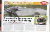 France Fishing Gites - La Germondiere Mail Article.pdf · Peche Deux-Sevres carp as Simon Tee holds the net. French lessons in carp fishing Orv Ron with his 121b surface- caught carp.