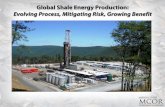 Global Shale Energy Production: Evolving Process ... · • 16.5 million liters per well (ave.) • 60 million liters used in PA Marcellus per day – 0.15% of all water withdrawals