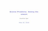Inverse Problems: Seeing the unseen - iyer-karthik.github.io · Karthik Iyer May 25, 2018. The Chess Mysteries of Sherlock Holmes What did Black just play? 1. Inverse Square Gravity