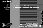 PSR-E213/YPT-210 Owner's Manual - Yamahacom pilhas de manganês, pilhas de fabricantes distintos ou diferentes tipos de pilhas do mesmo fabricante. Isso poderá causar superaquecimento,