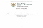 Agricultural extension in South Africa: Status Quo Reportextensionpolicy.za.net/oid/downloads/2012 10 01... · providing extension services (including the ‘public/private mix’