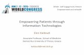 Empowering Patients through Information Technologies · Empowering Patients through Information Technologies Eleni Kaldoudi ... of Thrace, Greece kaldoudi@med.duth.gr SP169 - Self