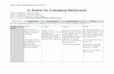 A Rubric for Evaluating WebQuests · WebQuest 1 0f 3 . Beginning Developing Accomplished Score Overall Aesthetics. Refers to the WebQuest site itself, not to the external resources