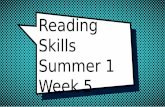 Reading Skills Summer 1 Week 5 - THE SMALLBERRY GREEN ...€¦ · Reading Skills Summer 1 Week 5 . The Dark By Lemony Snicket - week 2 2. Monday 3. 4. 5 × Why do you think creaking