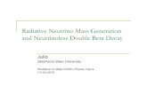Radiative Neutrino Mass Generation and Neutrinoless Double ...odessa.phy.sdsmt.edu/~bai/dusel/talks-pdf/020.pdfTwo-loop neutrino mass generation through leptoquarks ... Seesaw mechanism