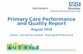Primary Care Performance and Quality Report 6 - Primary Care... · The July 2017 report was the first Primary Care Quality Report produced by the CCG and the format/content of the