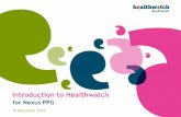 Introduction to Healthwatch · Healthwatch Southwark is part of Community Southwark, a charity which works with the local voluntary and community sector. Our vision is for Southwark
