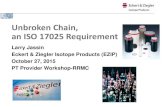 Unbroken Chain, an ISO 17025 RequirementOctober 27, 2015 PT Provider Workshop-RRMC 3 ISO17025 Accredited Calibration Laboratories Valencia/Burbank, USA Braunschweig, Germany Atlanta,