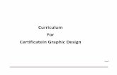 Curriculum For Certificatein Graphic Design...LU D14:PrepareFilefor Presentation LUD15:Givetagstodesign 64 160hours 0h ours 80 0hou rs Modu leE PresentDesign Aim: Thismodule develops