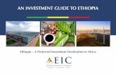 AN INVESTMENT GUIDE TO ETHIOPIA · 2018-07-16 · Manufacturing • Vision: To become the leading manufacturing hub in Africa. • Ethiopia offers a remarkable competitive advantage