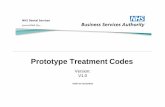 Prototype Treatment Codes - NHS Business Services Authority · Amendments to the following codes 1501 and private treatment codes. All new items from V3 of the Dental Contract Pilots