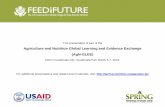Agriculture and Nutrition Global Learning and Evidence Exchange … · 2019-12-19 · • We want to reach rural poor with biofortified versions of these crops, since rural poor may