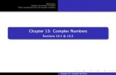 Chapter 13: Complex Numberssites.science.oregonstate.edu/~restrepo/322/Complex_Numbers_1_2… · Complex numbers and complex plane Complex conjugate Modulus of a complex number 1.