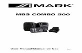 MBS COMBO 500 COMBO 500.pdf · 2017-01-03 · Pag. 3 MBS COMBO 500 EN 2. MP3 Player: It allows to load 3. Stereo IN 5/6: 2x RCA connectors. Unbalanced input. It allows to connect