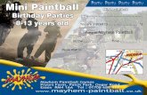 Birthday Parties Pnrtv Pnrtv Pnrtv Pnrtv Mini Paintball Yoåare … Paintball party... · Declaration This form should be read carefully Und co pleted before you take part in events