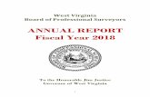 ANNUAL REPORT Fiscal Year 2018 - West Virginia Senate · 2018-11-07 · Glenville (Gilmer), West Virginia Roy E. Shrewsbury, II, P.S. August 23, 2016 Professional Surveyor Beckley