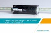 Uer Maual - Accuenergy · AcuRev 1312 6 V: 1.0 Revised: Aug. 2017 DIN-Rail Power Meter 1.1 Meter Overview The AcuRev 1312 power meter is a Measurement Canada approved DIN rail-mounted