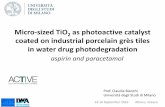 Photoactive tiles for drug removal in polluted wateruest.ntua.gr/swws/proceedings/presentation/02.Bianchi.pdf · 2016-10-04 · European Union Legislation DIRECTIVE 2013/39/EU OF