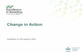 Change in Action · CGIAR breeding: The ideal state Market knowledge Technical knowledge Center leadership ultimately responsible for decisions •More accountable, more defined CGIAR-NARS