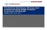 Technical Advisory Group and Implementing High-Impact ... · Session III: Break‐Out Sessions In the afternoon, TAG members self‐selected to attend one of four different break‐out