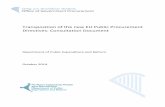 Transposition of the new EU Public Procurement Directives ... · questions common across all three Directives. There are features specific to Directive 2014/23/EU and Directive 2014/25/EU