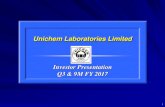 Unichem Laboratories Limited UNICHEM...Profile Source: AWACS MAT Dec 2016 4 ©Unichem Laboratories Ltd UNICHEM USFDA re-certification of Goa Plant & Roha Plant Commencement of Sikkim