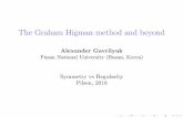 The Graham Higman method and beyond · The Graham Higman method and beyond Alexander Gavrilyuk Pusan National University (Busan, Korea) Symmetry vs Regularity Pilsen, 2018