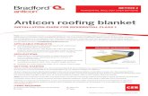 Anticon roofing blanket - Bradford Insulation · Remove bulk insulation from the lower portion of the roll width. Trim and peel away the bulk insulation from Blanket B that crosses