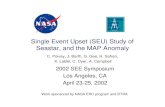 Single Event Upset (SEU) Study of Seastar, and the MAP Anomaly · 3-Nov 4-Nov 5-Nov 6-Nov 7-Nov 8-Nov 9-Nov 10-Nov 11-Nov 2 Integral Proton flux (#cm-s) >10MeV >30MeV >50MeV >60MeV
