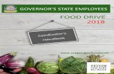 FOOD DRIVE 2018 - Oregon · Site oordinators typically carry out the following functions in support of the food drive: Motivate local office or section employees to exceed agency’s