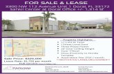 FOR SALE & LEASE · 3300 NW 112 Avenue Unit 1 Doral, FL 33172 Sahkil Center at Doral Office +/- 1,314 Sf
