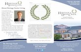 About Heritage Senior Living€¦ · About Heritage Senior Living. Come home to Heritage at Deer Creek, a premier assisted living and memory care community in . New Berlin offering