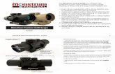 OPERATING THE SCOPE The Monstrum Tactical S330P Tip ... · Reticle Illumination The S330P is equipped with an illuminated reticle that lights in both red and green in varying brightness