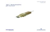 381+ Rebuildable pH Sensor€¦ · The 381+ comes with Pt100 temperature compensation and is compatible with the 54e, 56, 1055, 1056 and 1057 Analyzers, and 81, 1066, 3081, 4081,