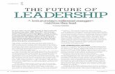 COVER STORY THE FUTURE OF LEADER SHIP · 50 Millennial leaders (responsible for managing staff) and emerging leaders in the electrical distribution industry about their views on leadership