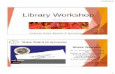 Library Workshop - IN.gov Enhanced Regulatory YearEnd... · End of Year Duties Encumbrances Encumbered Appropriations By carrying out this procedure, the 2020 budget will not be expected