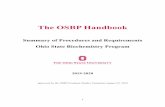 The OSBP Handbook€¦ · The OSBP Handbook contains a summary of the rules, policiesand guidelines of the Ohio State , Biochemistry Program (OSBP). The rules that govern students