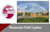 Memorial Field Update - scasd.org€¦ · Memorial Field Update. Welcome & Introductions. 1. Overview of Proposed ... Resume construction *No field use during construction Fall 2020