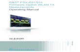 R&S FSV-K91 WLAN Measurements - Rohde & Schwarz · 2016-11-30 · R&S® FSV-K91/91n Preface Operating Manual 1176.7649.02 ─ 04.1 7 installed on the R&S FSVR by default, and is also