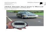 TRAX Stealth Stud User's Manual - jamartech.net · JAMAR Technologies, Inc. warrants the TRAX Stealth Stud and TRAX Stealth Stud Radio Module for a period of one (1) year limited