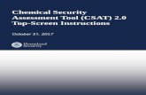 Chemical Security Assessment Tool (CSAT) 2.0 Top-Screen ... · notified by the CSAT system to submit a Security Vulnerability Assessment (SVA) / Site Security Plan (SSP) through the
